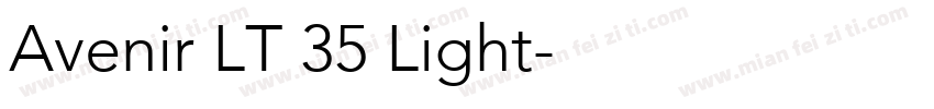 Avenir LT 35 Light字体转换